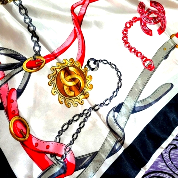 Chanel Silk CC Scarf